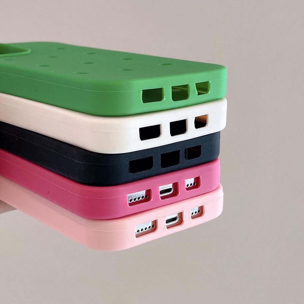 2023 Rubber Phone Case Adhesive Phone Case With Charm Hole Charm Phone Case Design With Charm