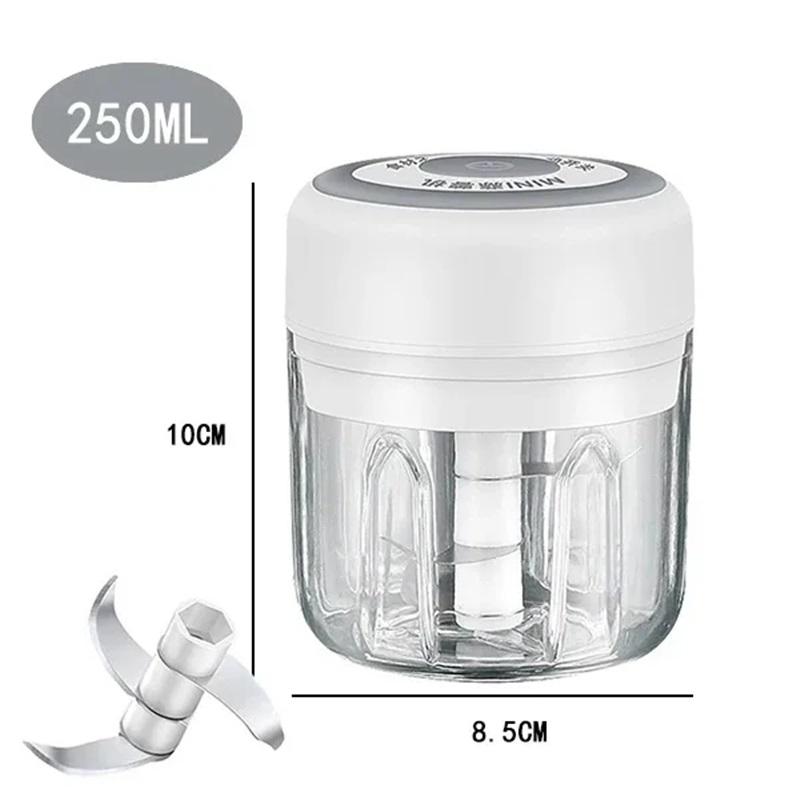 100/250ML Electric Mini Garlic Masher Kitchen Portable Food Chopper USB Charging Electric Garlic Chopper Food chopper Gadgets