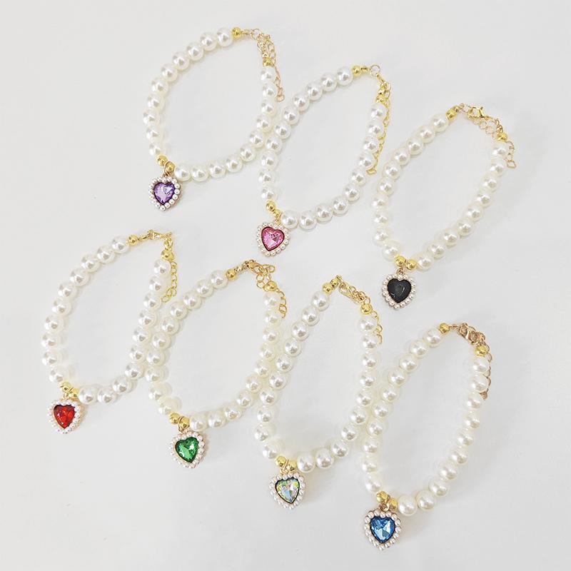 Princess Style Pet Pearl Collar For Dogs Cats - Cute Jewelry Accessory For Puppy Kitten Chihuahua Perfect Wedding Gift