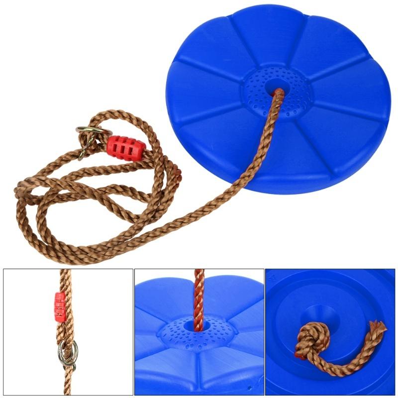 Climbing Rope Tree Swing Indoor Outdoor Disc Hanging Seat Playing Equipment Children ToysBlue