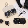 Litchi Embossed Glasses Cover Cute Hanging Sunglasses Reading Glasses Storage Bag Portable Travel Eyewear Holder
