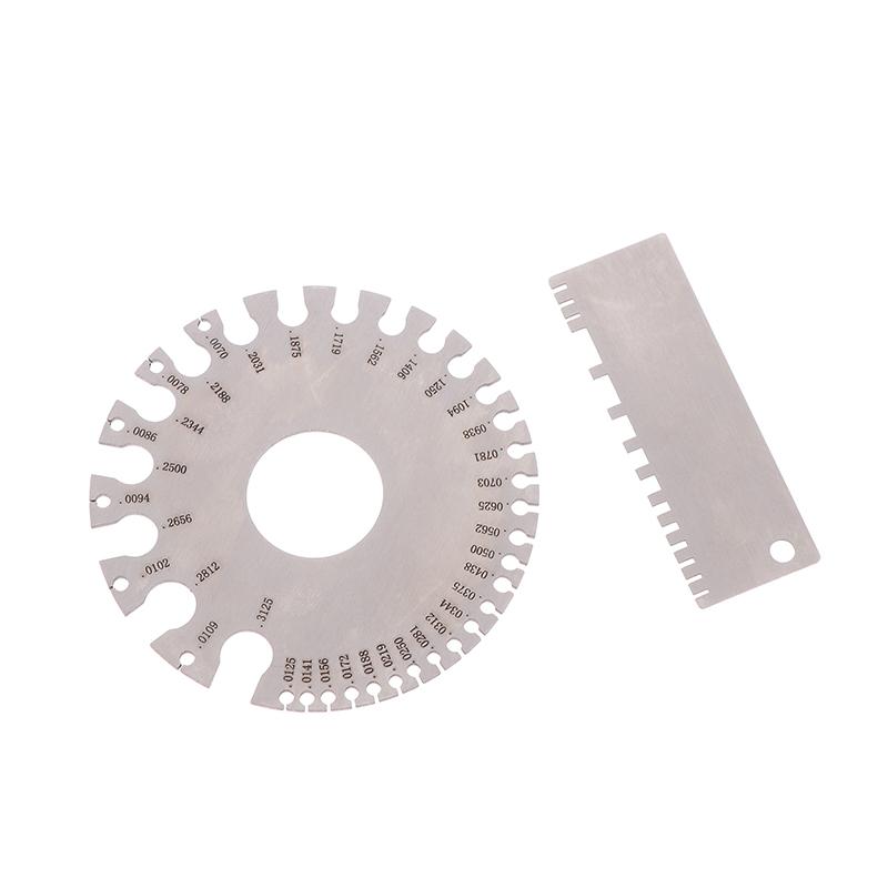 0-36 Round AWG SWG Wire Gauge Thickness Ruler Gauge Diameter Stainless Steel Measurer Tool Welding Inspection Wire Gauge