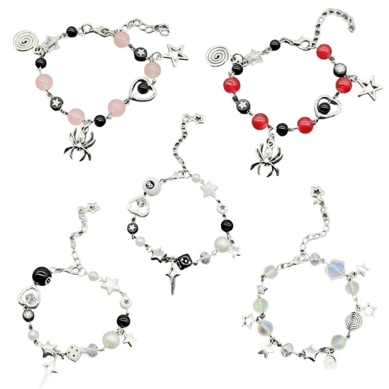 Handmade Beaded Bracelet with Unique Star Shape Eye catching and Stylish Pendant Beaded Bracelet Chic Hand Chain Decors