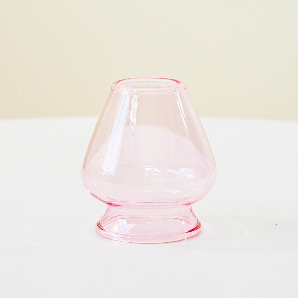 

New Glass Matcha Bowl Bowknot Pink Japanese Tea Set with Pouring Spout Reusable Tea Bowls Tea Lovers рожевий
