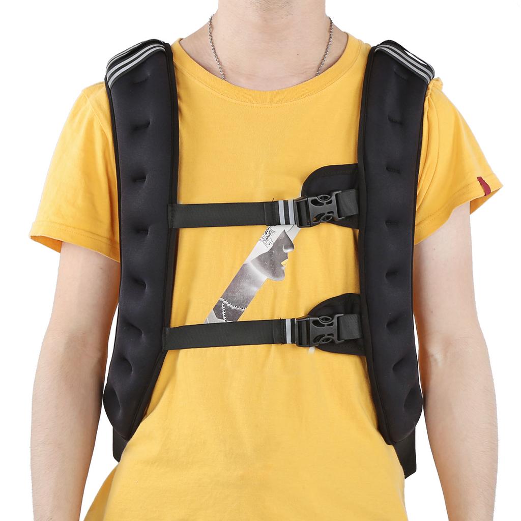 Weighted Vest, Buckle Body Weight Training Vest with Reflective Strips, Training Equipment for Fitness and Weight Loss