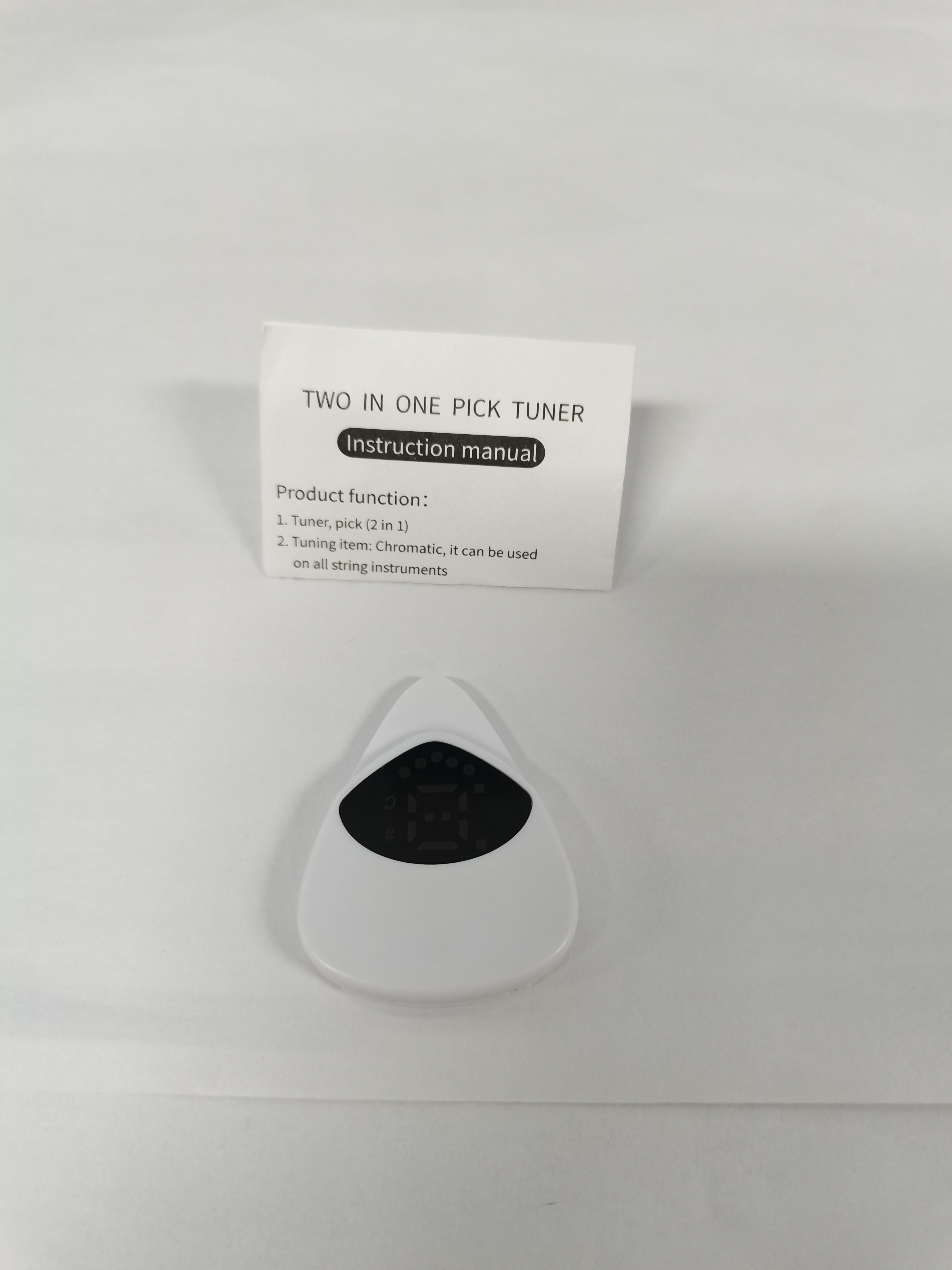 2 in 1 Guitar Picks Tuner Folk Guitar Ukulele Chromatic Multifunctional Tuner Backlight Display Portable Guitar Tuner Guitar белый