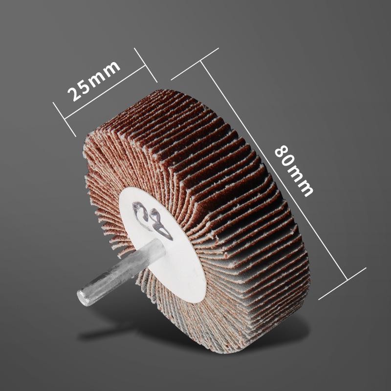 Enhanced 6mm Shank Flap Wheel for Rust Removal - Sandpaper Sand Cloth Grinding and Polishing.