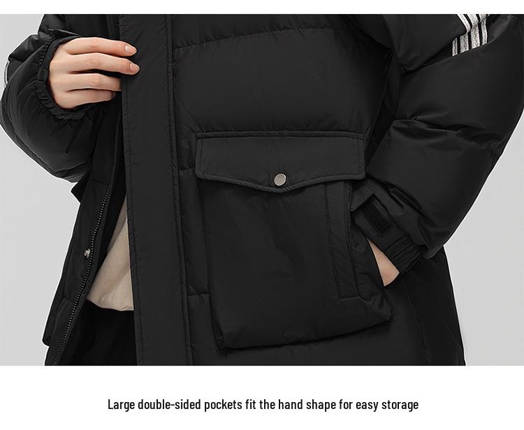 Unisex Hooded Workwear Down Jacket - Thick, Winter-Ready, 90% White Duck Down