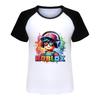 5528 Boys Girls Roblox Printed Raglan Short Sleeves T-Shirt