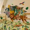2 Sheets/set Waterproof Background Decor Decals Cartoon Wallpaper Animal Wall Stickers  Dormitory