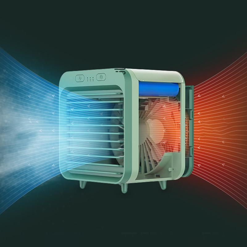 Portable Usb Chargeable Mini 3 Gear Air Conditioner Cooler Fan Air Conditioner Air Cooling Office Desktop Fan Parts