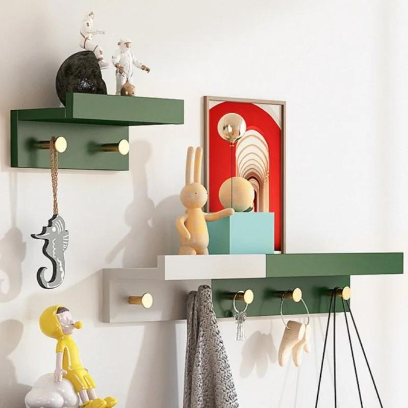 Solid Wood Wall Clothes Hanger Coat Rack Clothes Hanger Dressing Creative Entrance Hall Living Room Furniture Wall Storage Rack
