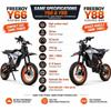 FREEBOY Y88 Electric Bike, 3000W Motor, 48V 30Ah Battery, 55KM/H, 14"/12" Fat Tires, Hydraulic Brakes
