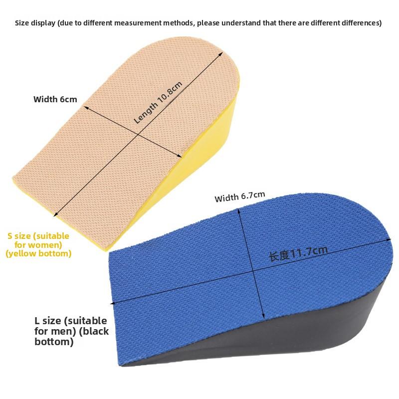 PU Adult Invisible Heightening Half Pad for Sports and Leisure Comfortable Heel Lift Insole