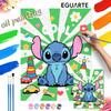 Disney Stitch Cool Flower Toys Pattern Oil Painting Art Kit Handmade Painting Diy Home Decoration