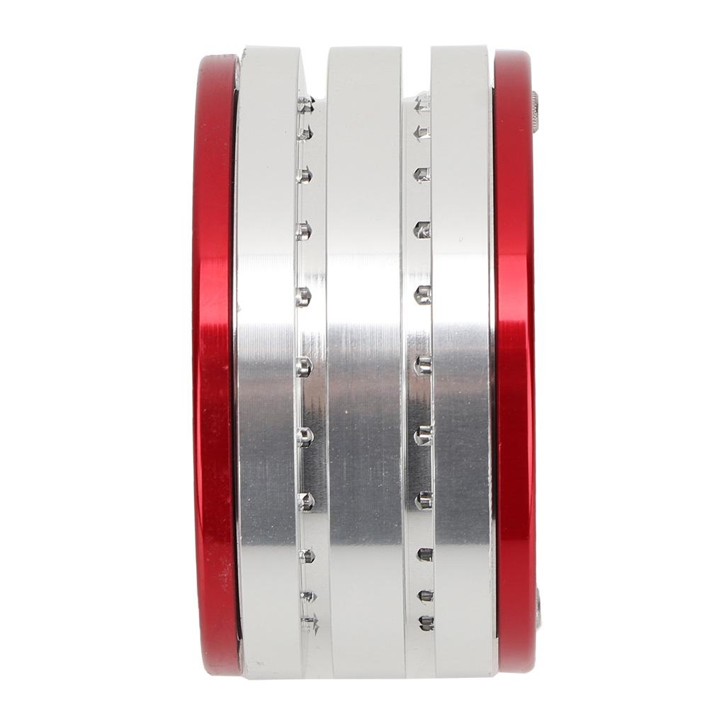 4Pcs 1.9in Aluminium Beadlock Wheel Rims Hubs for SCX10 110 RC Crawler Car (Silver Red)