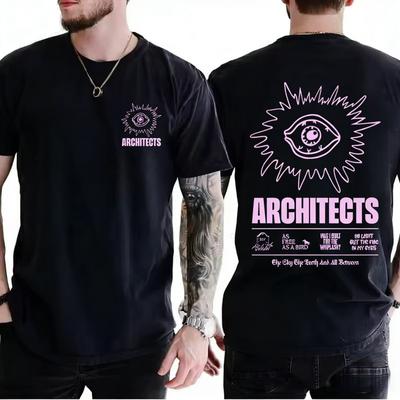 THE EYE BETWEEN TEE Architects Heavy Mental Band Tshirt Cotton Casual Loose Male Tshirts Grunge Unisex Streetwear Men Clothing