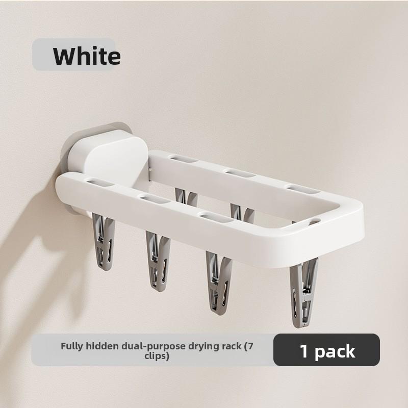 Modern Wing Shaped Clothes Drying Rack With Foldable Clips For Home Laundry Use