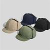 Autumn Winter Thickened Warm Baseball Cap with Ear Flaps Blank 6 Panel Warm Hat Men and Women Snapback Cap