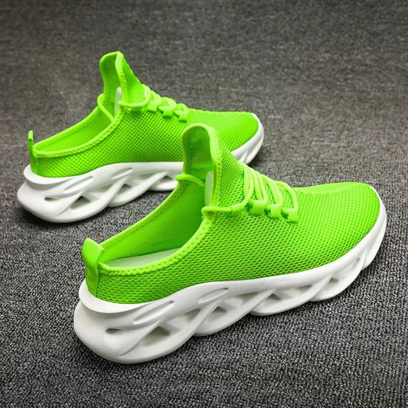 Fashion New Half Sneakers Men Fashion Casual Shoes Men Breathable Knit Lightweight Sports Outdoor Slip on Cushioning Walking Slippers