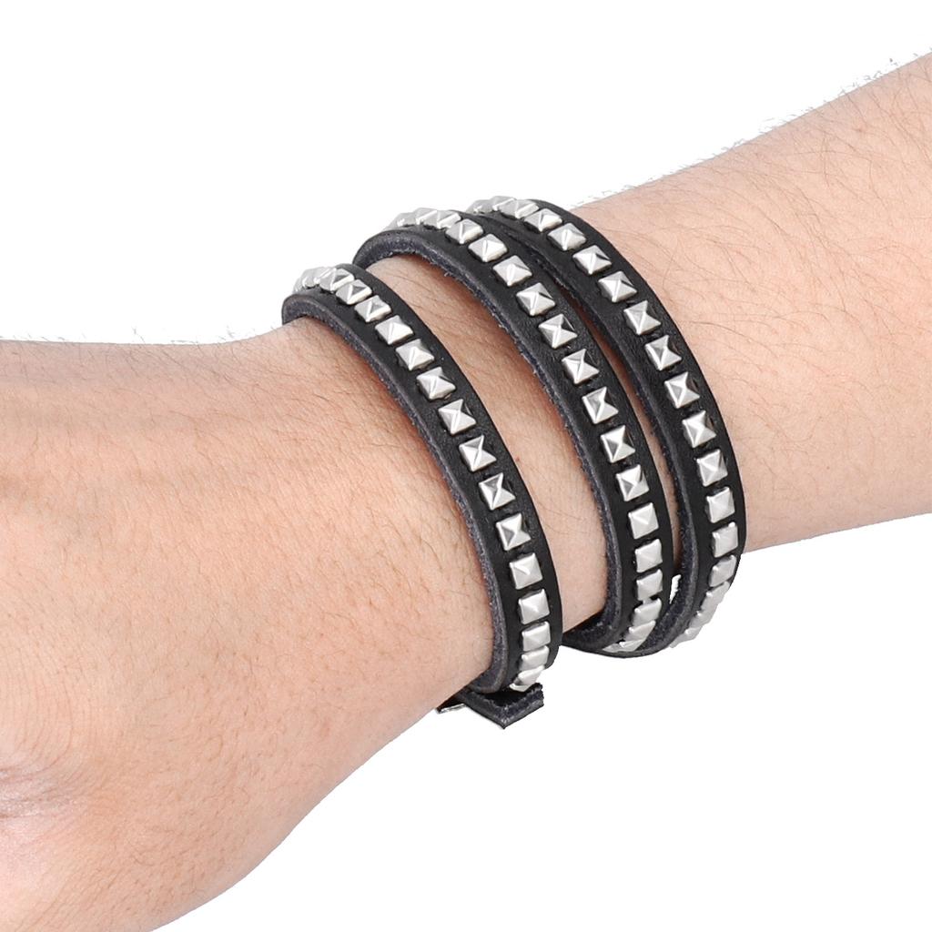 2pcs   Rivet Bracelet,   Artificial Lther Wrist Wrap with Unique Buckle Design for Parties Dates Gifts