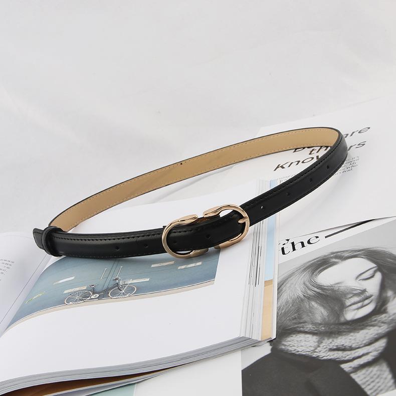 Metal Minimalist Style Pin Buckle Cipri Womens Belt Clothing Accessories