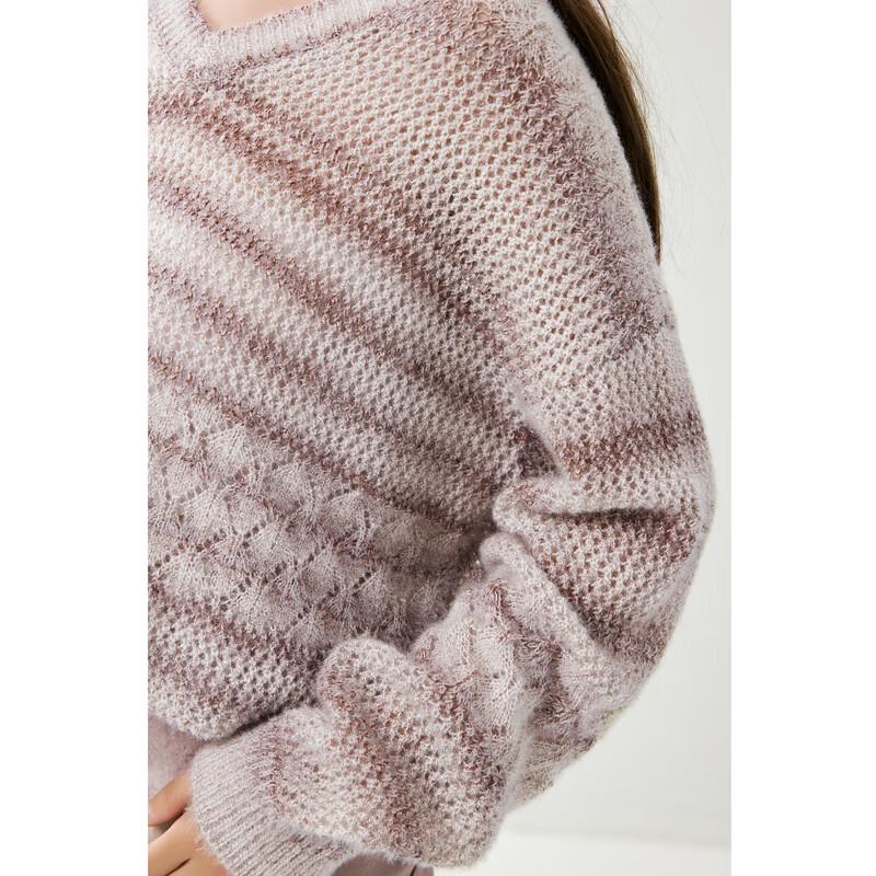 Women's V-neck Relaxed Knit Sweater