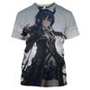 Arknights Vintage T Shirt Men Anime Cosplay Arknights Graphic Tee Casual O-Neck Kawaii Clothes Summer Short Sleeve Plus Size Tops