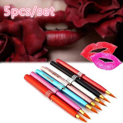 1pcs/5Pcs Lip Brush Retractable Women Cosmetic Makeup