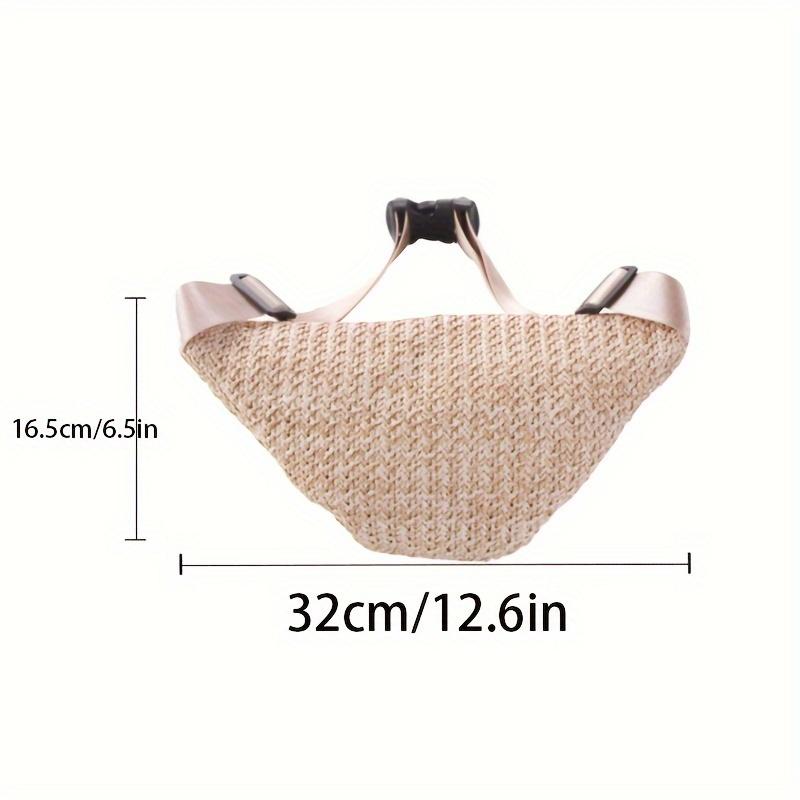 Summer Ladies Casual Handbag Simple Fashion Trend Fanny Pack Woven Crossbody Bag Outdoor Travel Shoulder Chest Bag