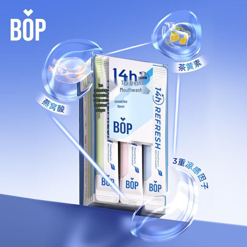 bop P Tea Fresh Breath Mouthwash Strips