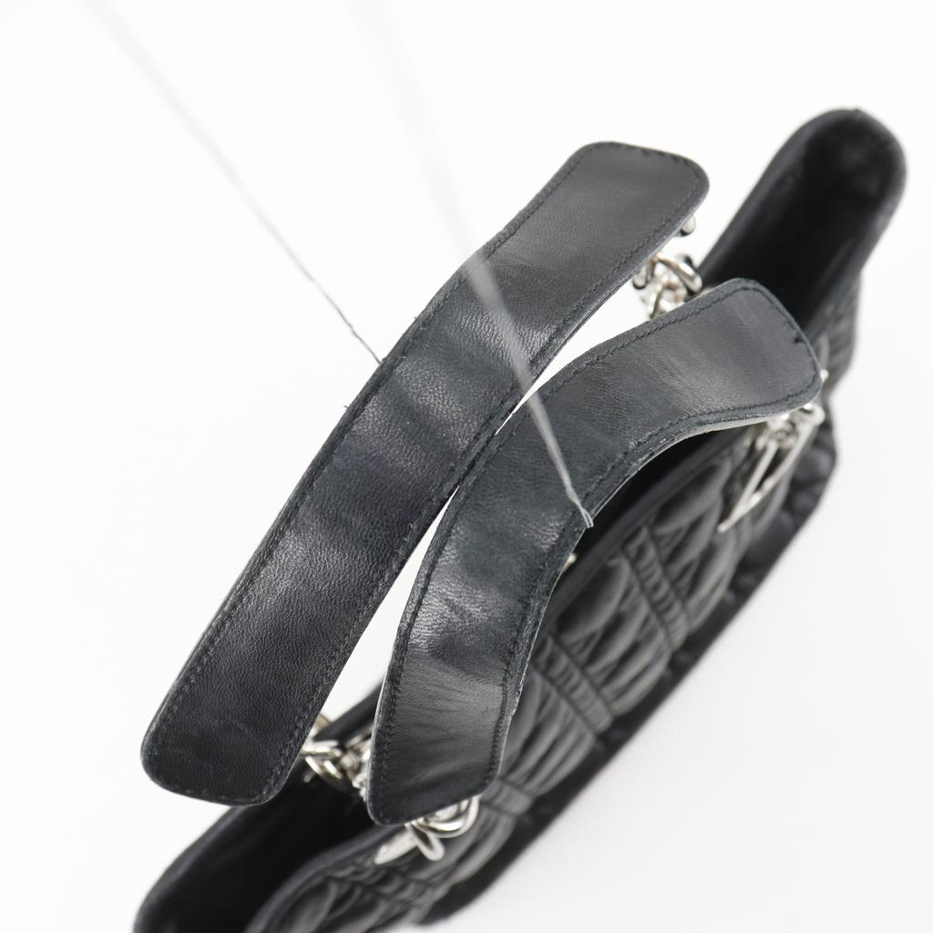 Dior Lady Dior Tote Bag Canage Chain tote black lambskin Women Used
