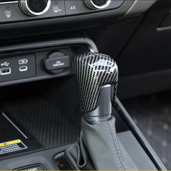 ABS Carbon fiber Gear Shift Knob Cover Trim For Honda HR-V HRV