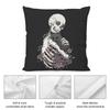 Creepy Skeleton Cat Halloween Pillow Case Short Plush Double-Sided Print Square Throw Pillow Covers Sofa Home Cushion Decor
