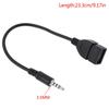 3,5mm černý audio kabel do auta AUX na USB audio kabel do auta, elektronika pro přehrávání hudby, audio kabel do auta, USB adaptér pro sluchátka