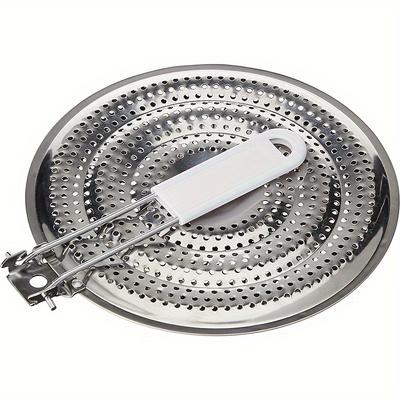 1pc Double Thickening Heat Cr Reducer Flame Guard Simmer Plate Stainless Steel for Electric and Gas Stovetops Kitchen Heat Diffuser Reducer Flame