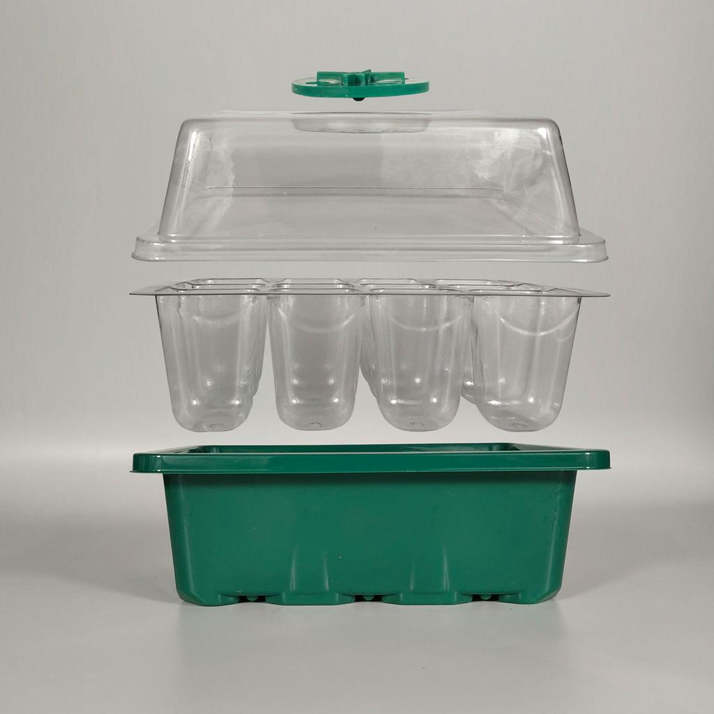 12 Hole Plant Lamp Set with LED Grow Lamp Seedling Tray Set Seedling Starter Tray