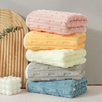 5pcs Quick-drying Soft Absorbent Non-shedding Thickened Towel Made of Bamboo-joint Fleece for Dormitory Use Face Towel Washing Face