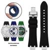 Für MAURICE LACROIX AIKON Gummiarmband-Steg AI6008 6038 6007 Armband Schnellverschluss Metall Stahlkopf Silikon Uhrenarmband