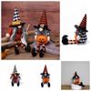 Handmade Pumpkin Dwarf Faceless Doll Cute Gnome Plush Toy Ornament Halloween Dwarf Decoration  Gift