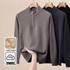 Hengyuanxiang Men's Zippered Half-High Neck Cashmere Wool Sweater – 2025 Autumn/Winter Collection