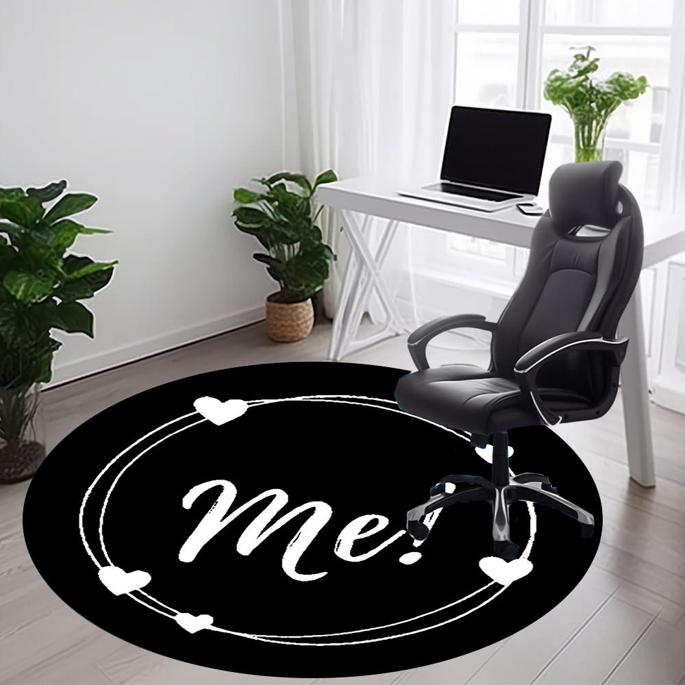 1PC Me Heart Office Round Area Rug, Mat Suitable ForOffice, Under Office Chairs Bedroom Living Room Home Decor, Room Deco