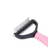 Dual Side Pet Deshedding Brush Efficient Dematting Dog Cat Hair Remover Tool for Pet Owners Grooming Supplies
