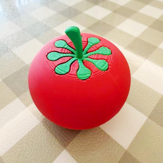 3D Printed Fidget Tomato Toy Spiral Fruit Shaped Sensory Toy Stress Relief Desk Toy for Adults Kids Anxiety Relaxing