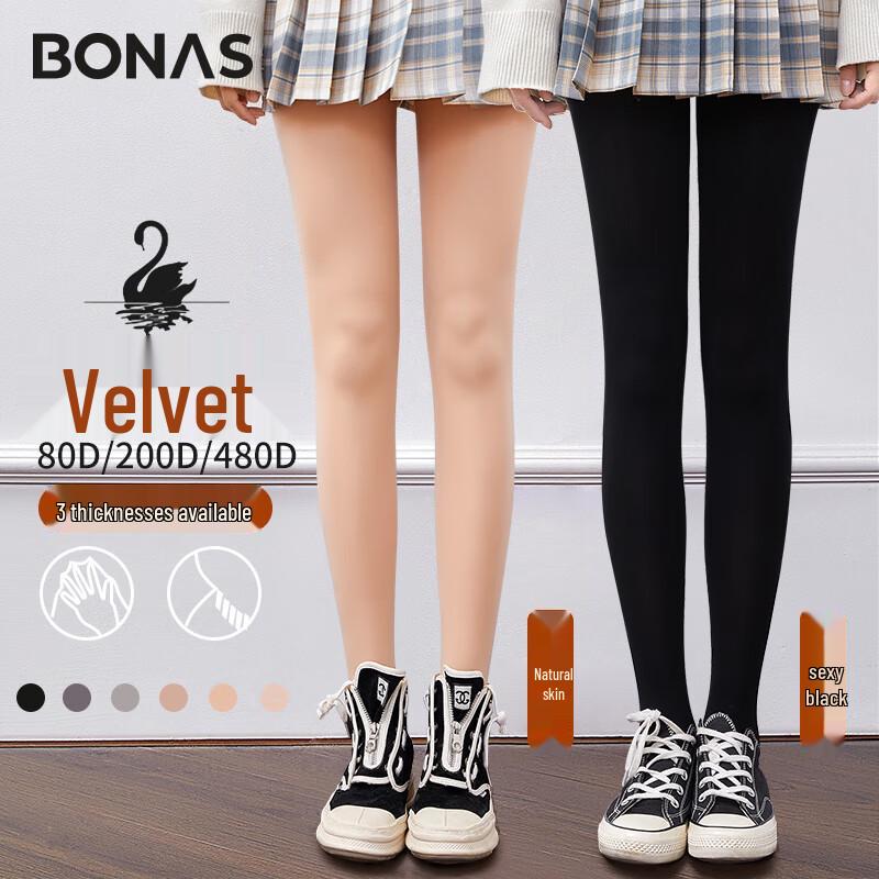 

Женские бархатные непрозрачные термоколготки Baonasi (2 пары) One Size 80D (20°C+)