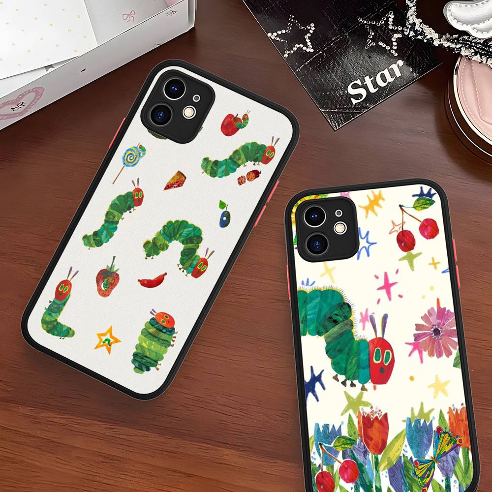 The Very Hungry Caterpillar For IPhone Air 16 15 14 Plus 13 12 11 Pro Max Matte Cover Jelly Shockproof Phone Case