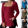 JPNTKY Women's Fashion Casual Solid Color Print Long Sleeve Blouses & Shirts