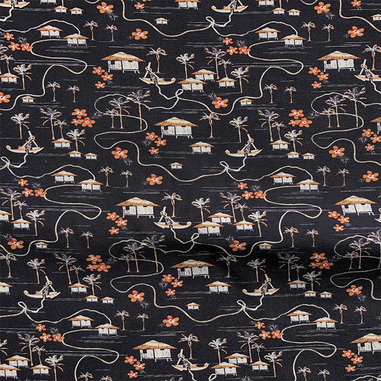 Spring/Summer Cotton Silk 3D Cool Print Dress Fabric