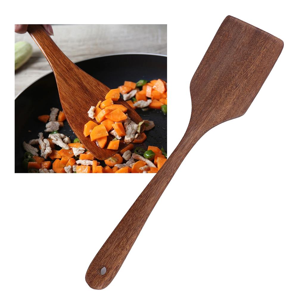 Wooden Spoon Exquisite Textured Lightweight Cooking Spatula with  ing Hole for Kitchen Cooking Gift