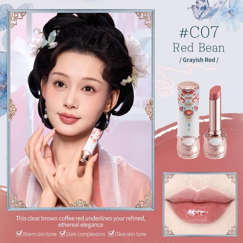 

Flower Knows Butterfly Cloud Collar Collection Glossy Lipstick High shine hydrating non-greasy 3.5g C07 Red Bean